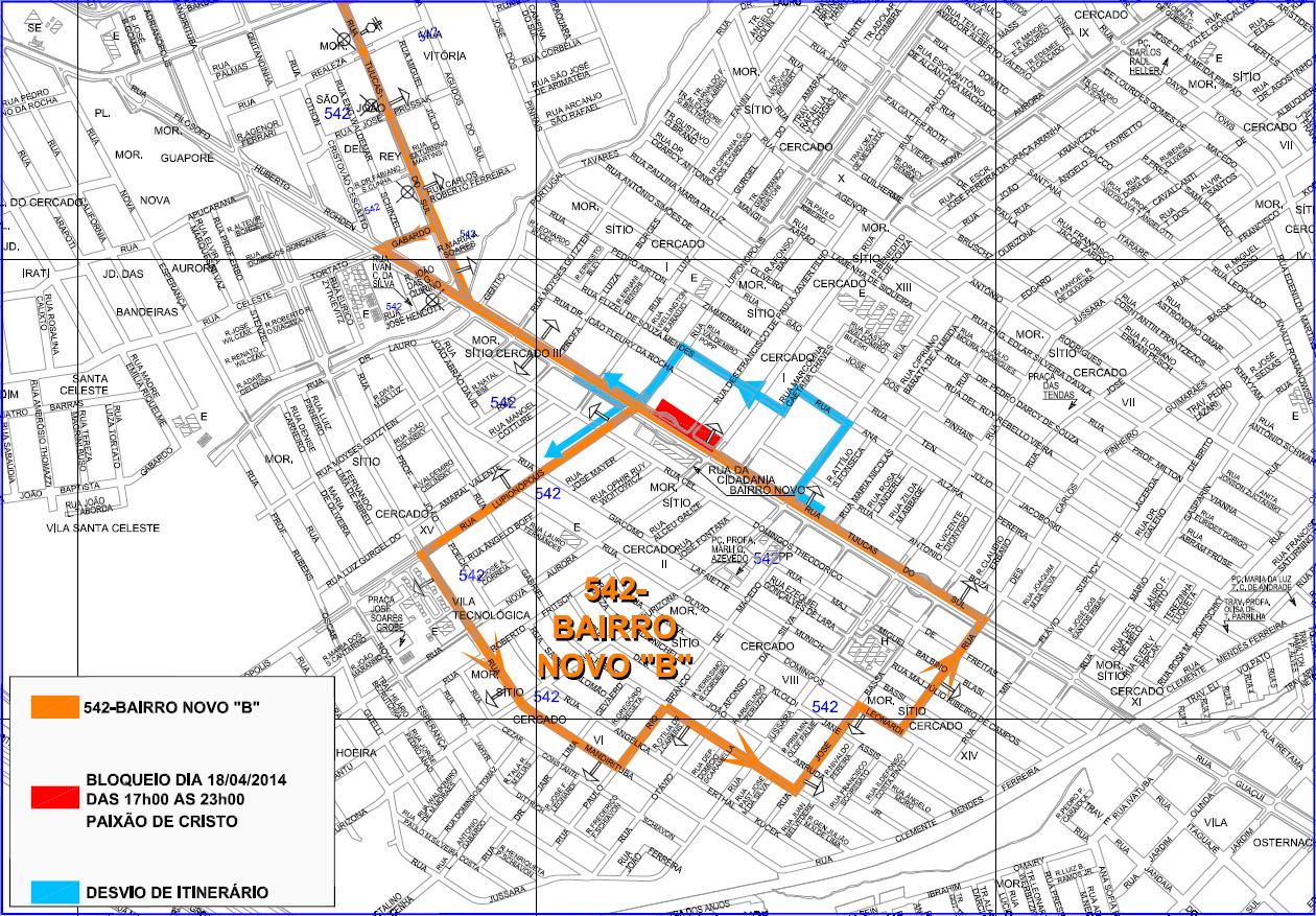 542 - Bairro Novo "B" - desvio de itinerário