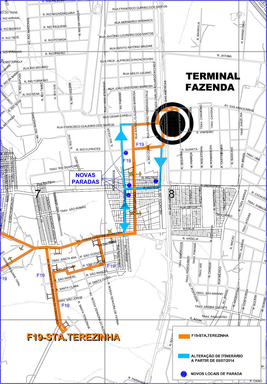 F19 - Sta Terezinha - alteração de itinerário