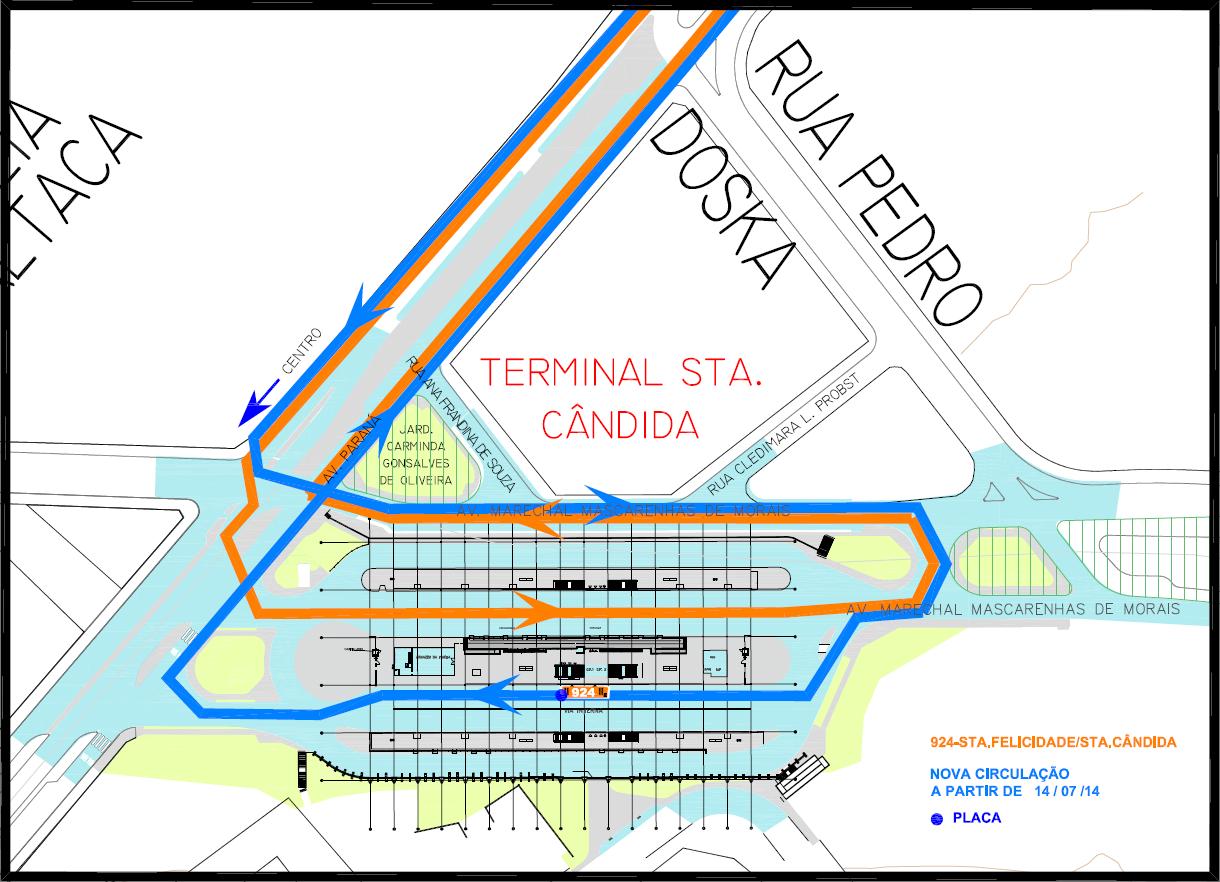 924 - Sta.Felicidade/Sta.Cândida - alteração de parada no Term.Sta.Cândida