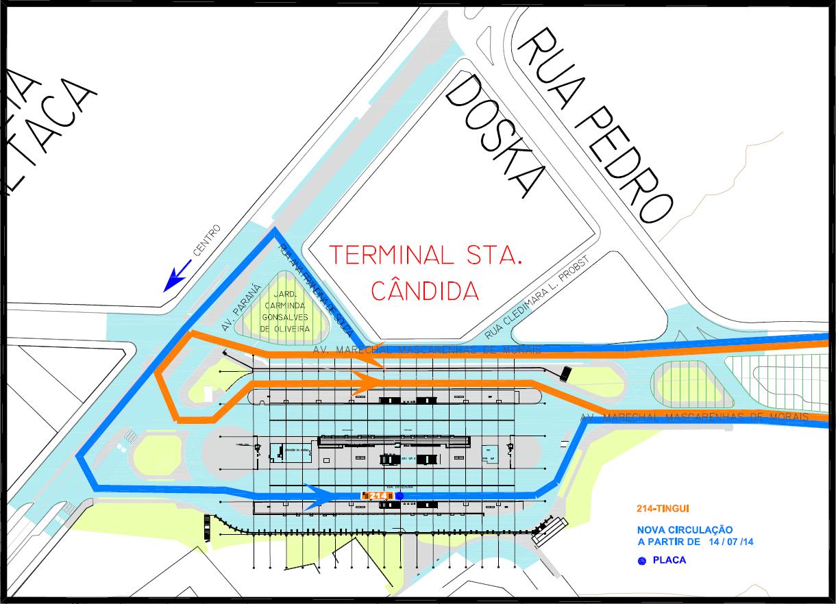 214 - Tingui - alteração de parada no Term.Sta.Cândida