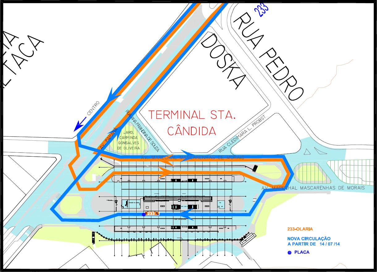 233 - Olaria - alteração de parada no Term.Sta.Cândida