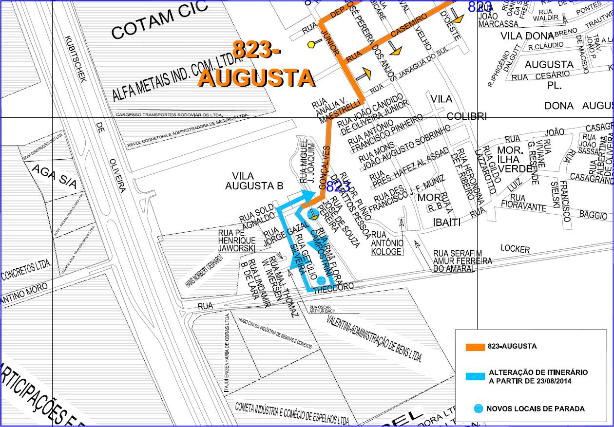 823 - Augusta - extensão de itinerário