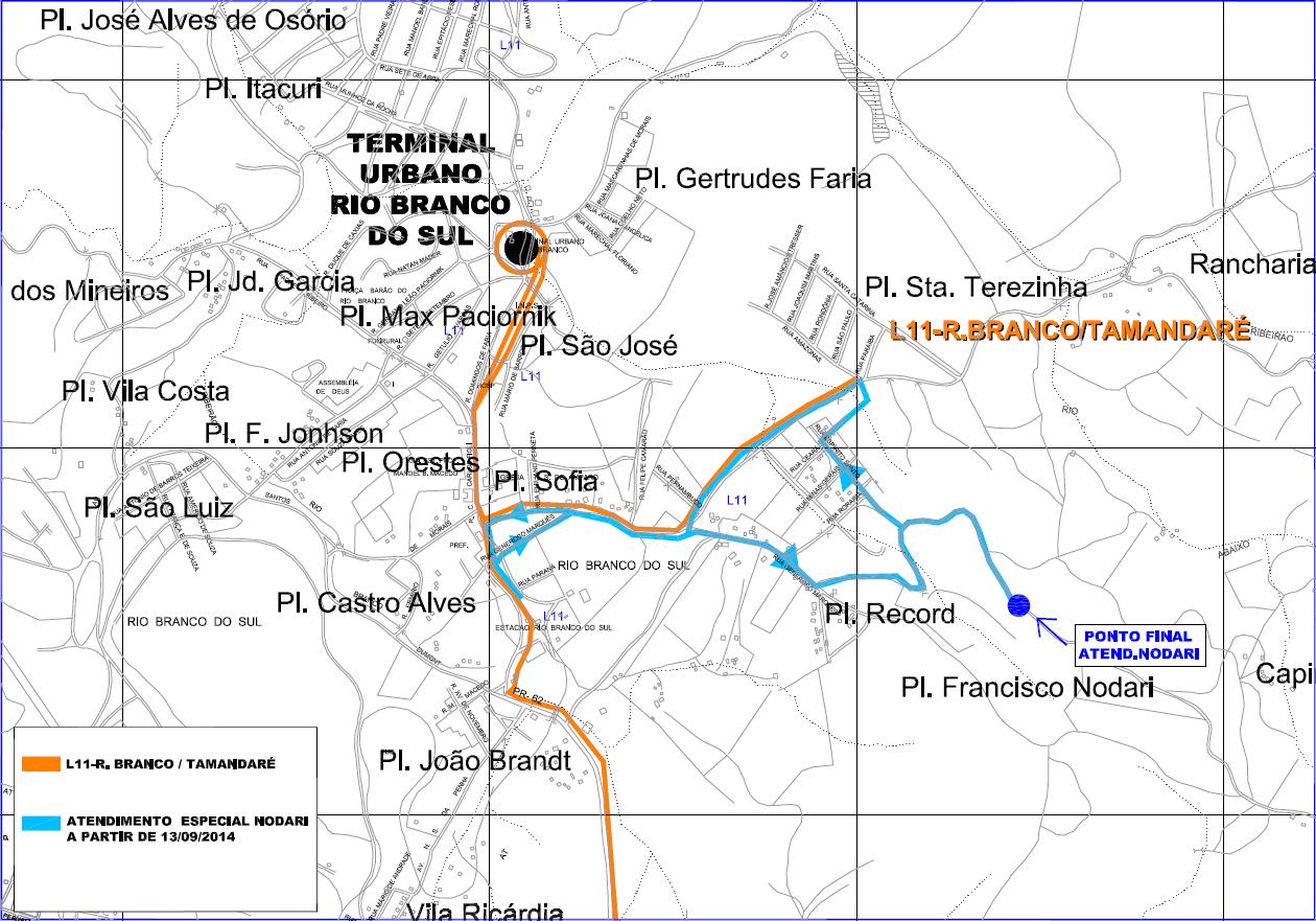 L11 - R.Branco/Tamandaré - extensão de itinerário 