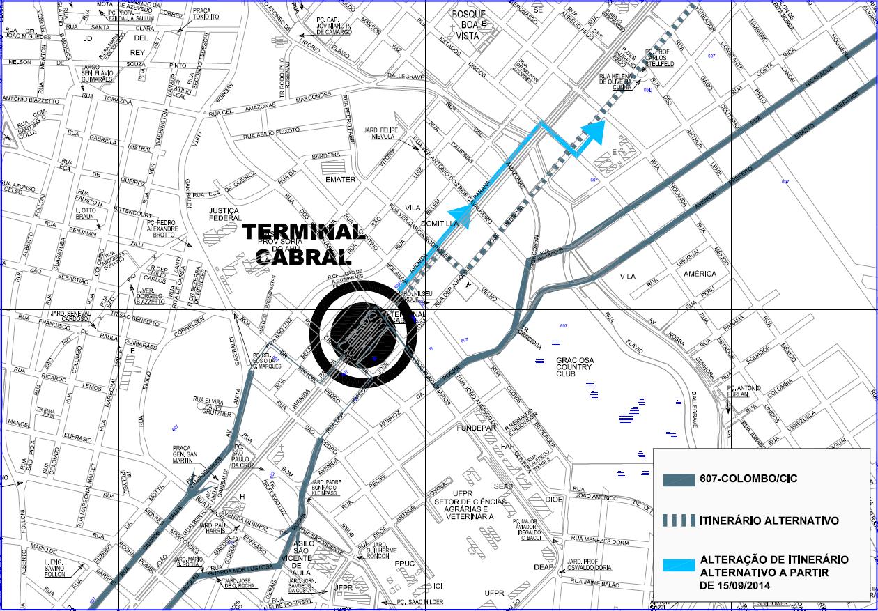 607 - Colombo/CIC - itinerário alternativo alterado