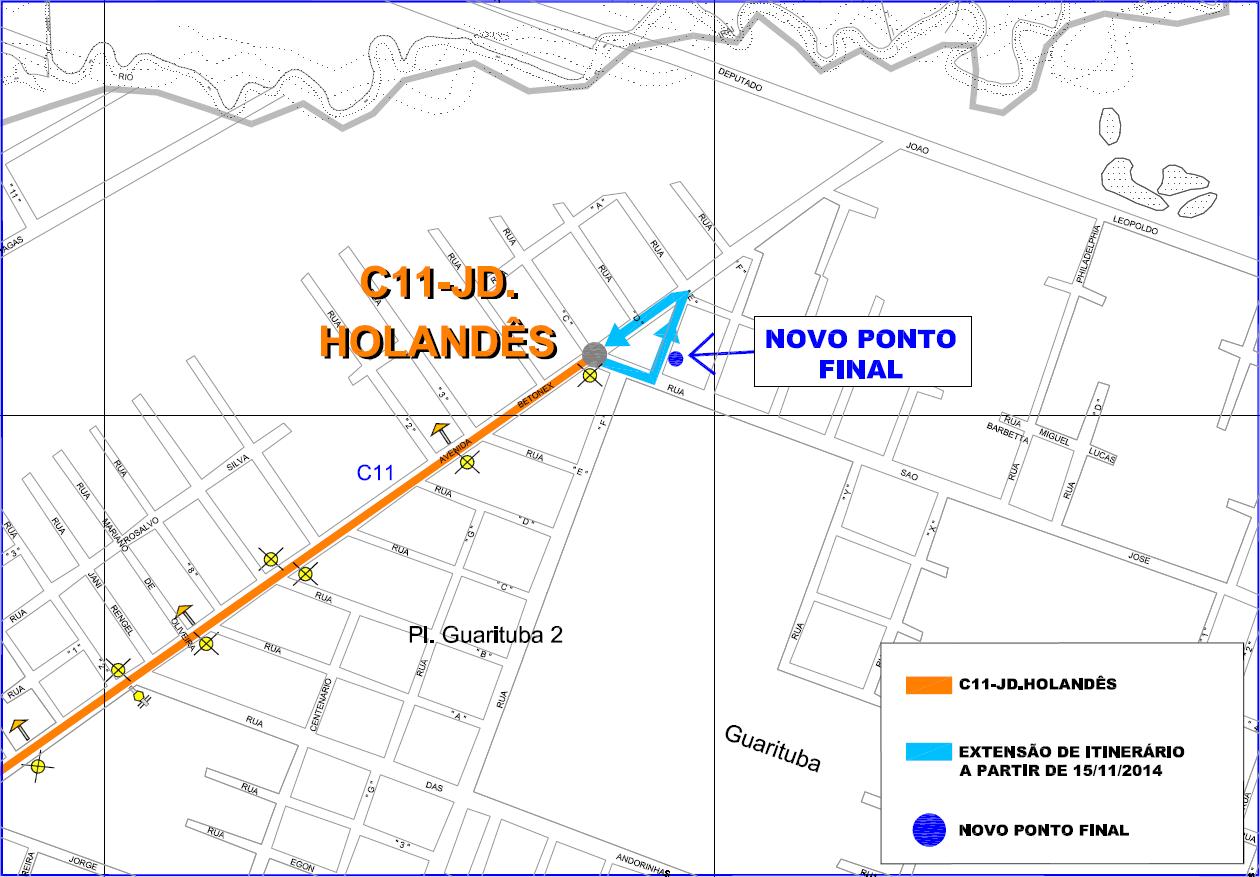 C11 - Jd. Holandês - extensão de itinerário