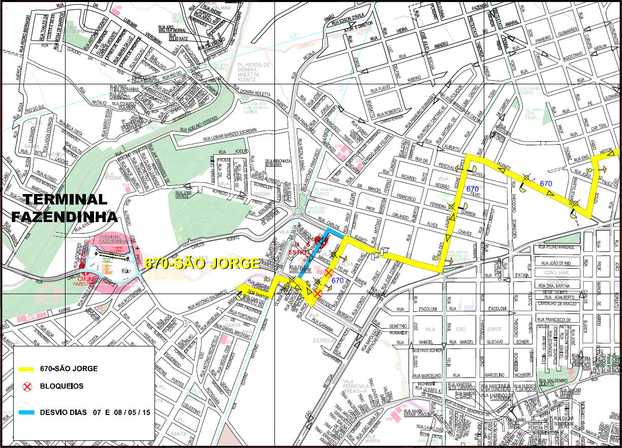 670 - São Jorge - desvio de itinerário 