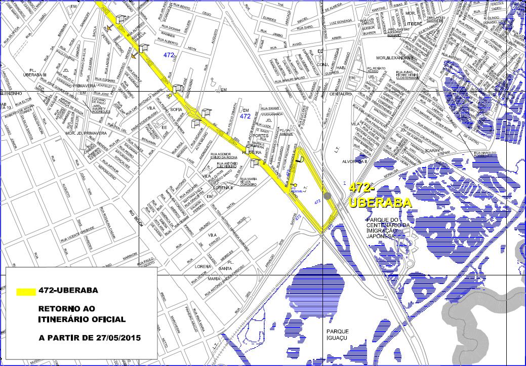 472 - Uberaba - retorno itinerário oficial