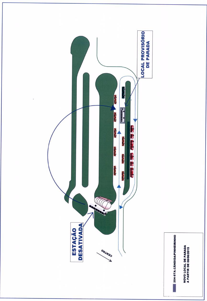 204 - Sta Cândida/Pinheirinho - desativação de estação tubo para obras