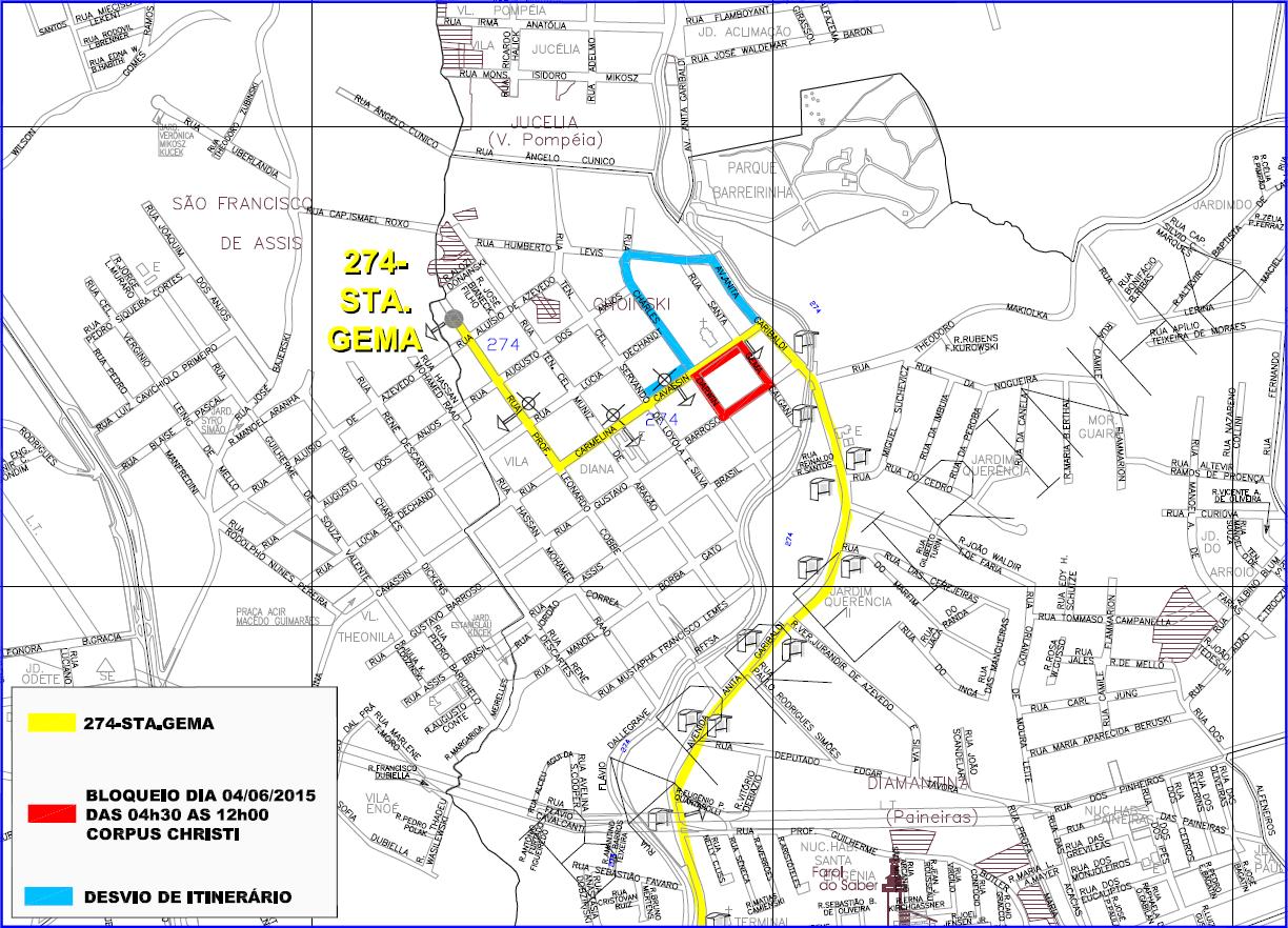 274 - Sta Gema - Desvio - Evento Corpus Christi