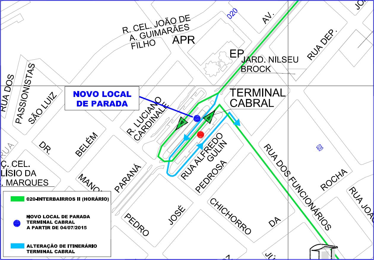 020 - Interbairros II (H) - alteração de ponto no Terminal do Cabral