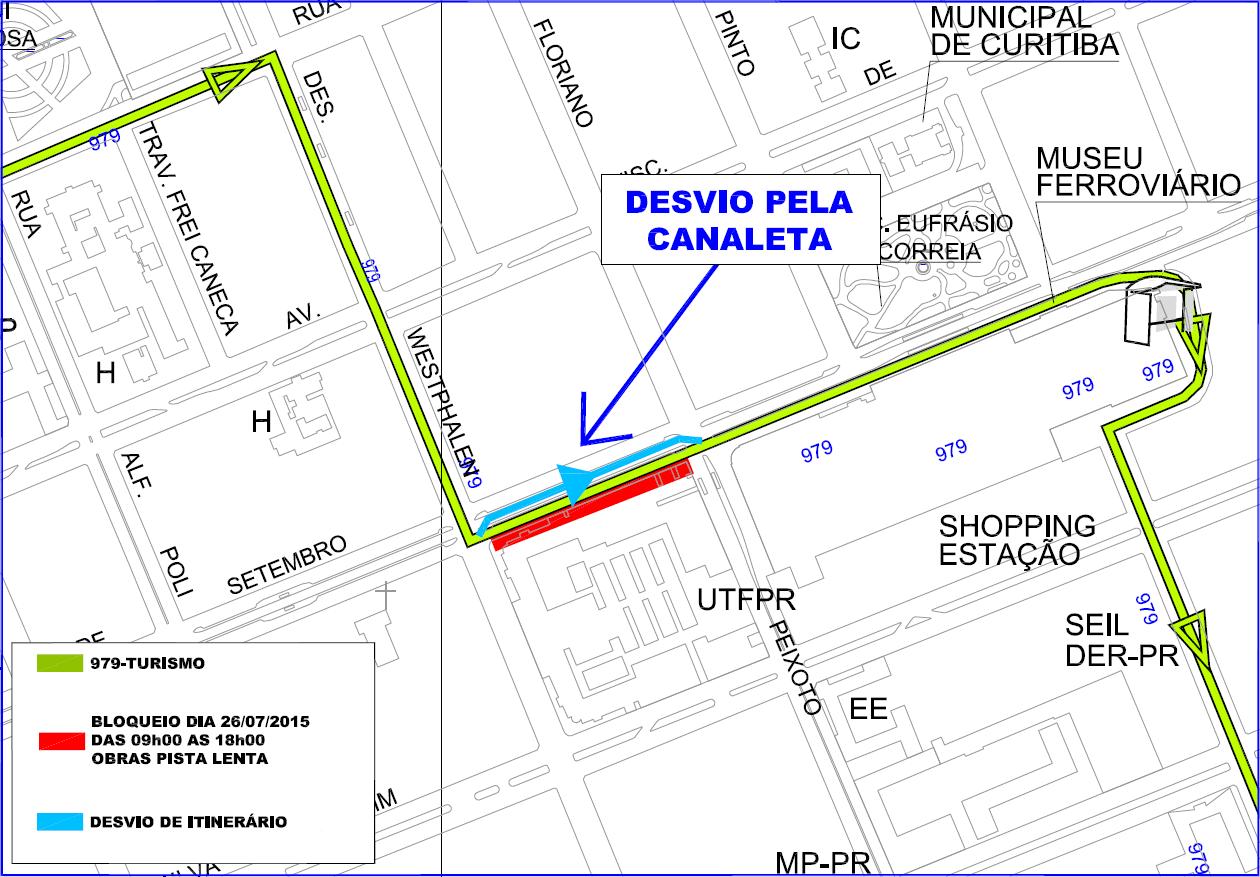 979 - Turismo - desvio de itinerário
