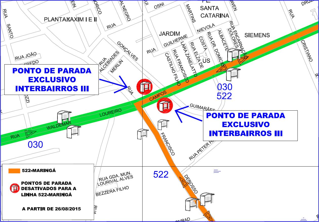 522 - Maringá - ponto de parada