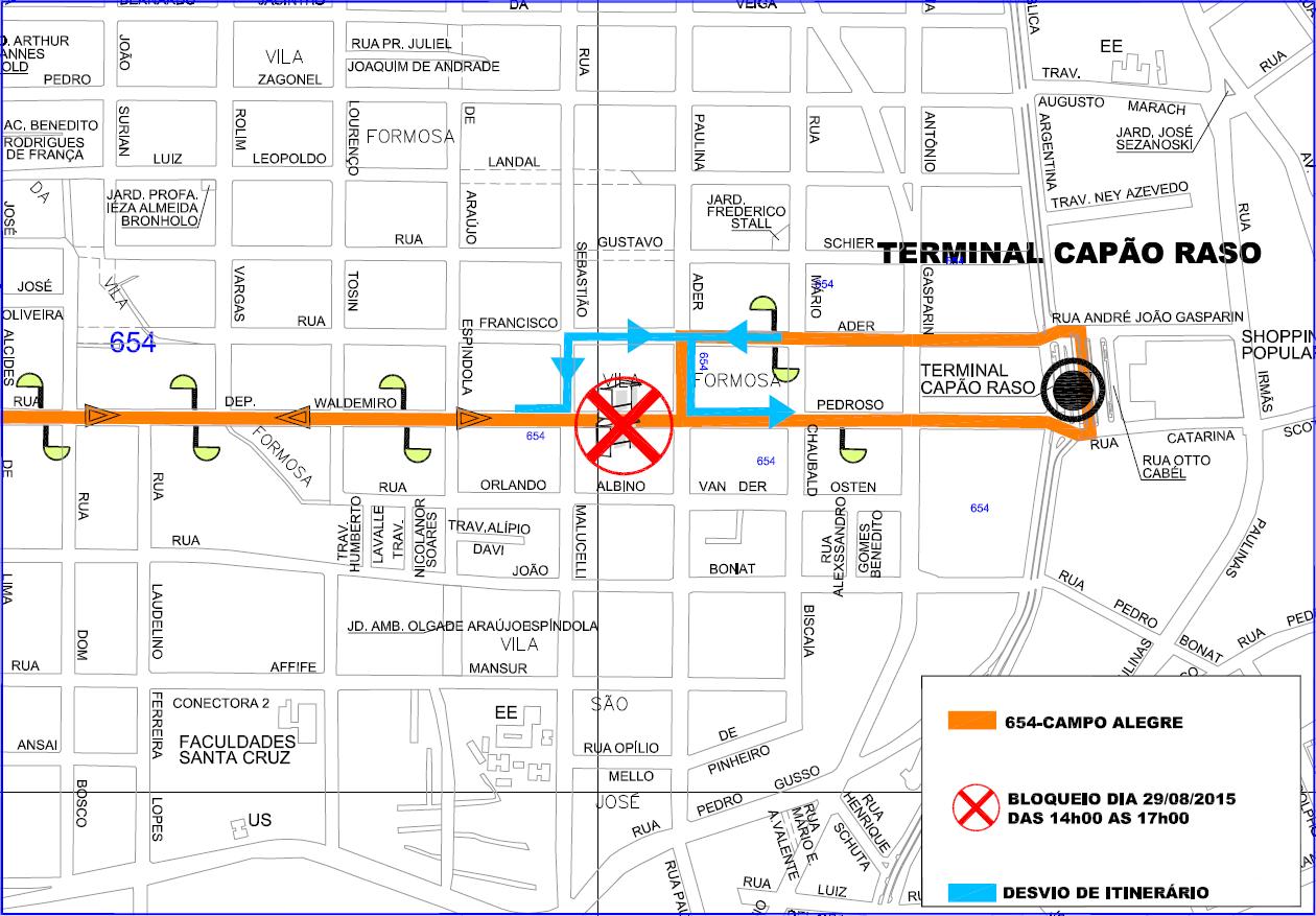 654 - Campo Alegre - desvio de itinerário 