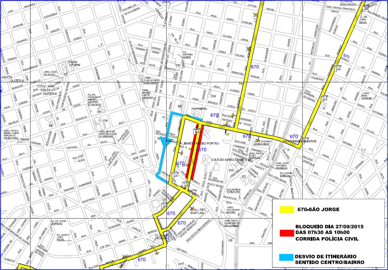 670 - São Jorge - desvio de itinerário