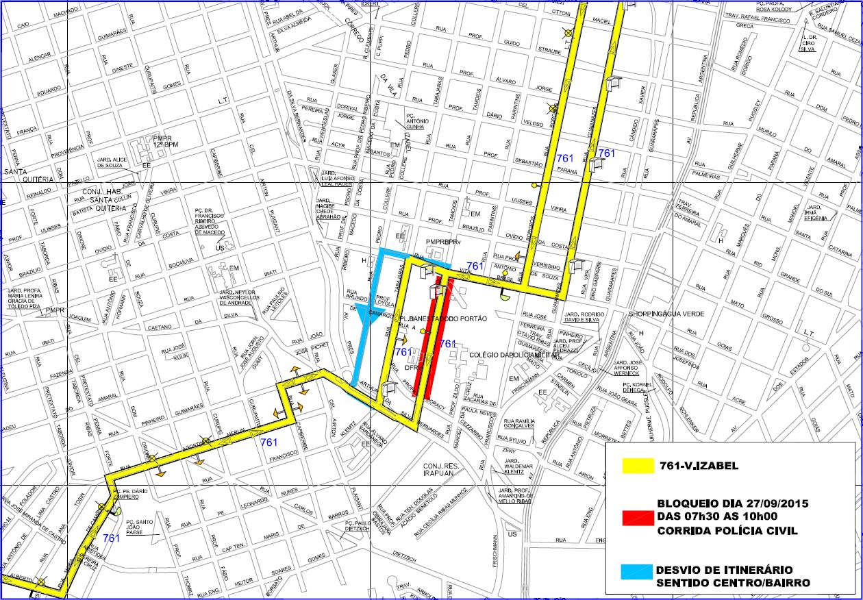761 - V. Izabel - desvio de itinerário
