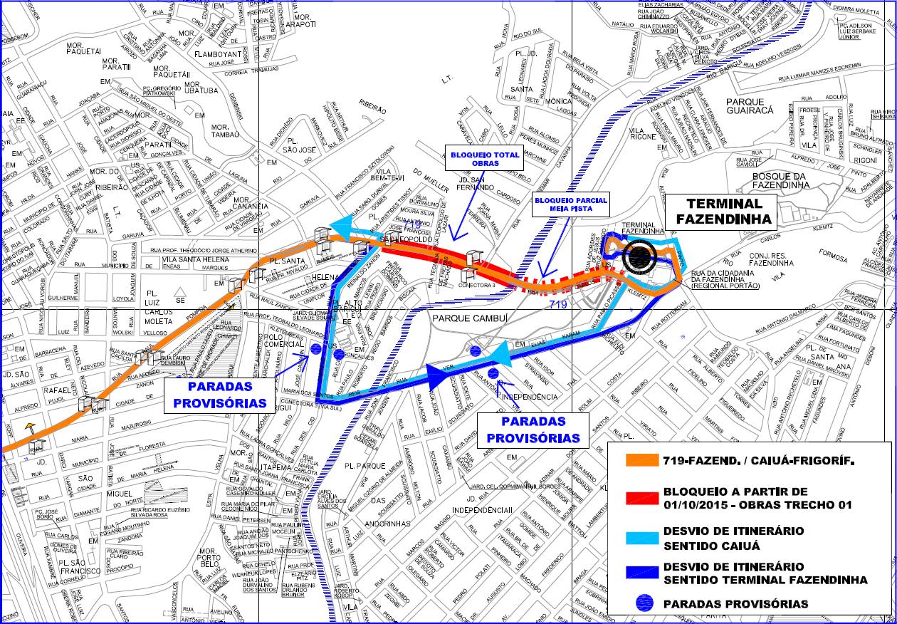 719 - Fazend./Caiuá - Frigorífico - desvio de itinerário