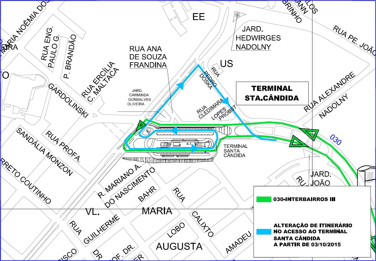 030 - Interbairros III - alteração de itinerário