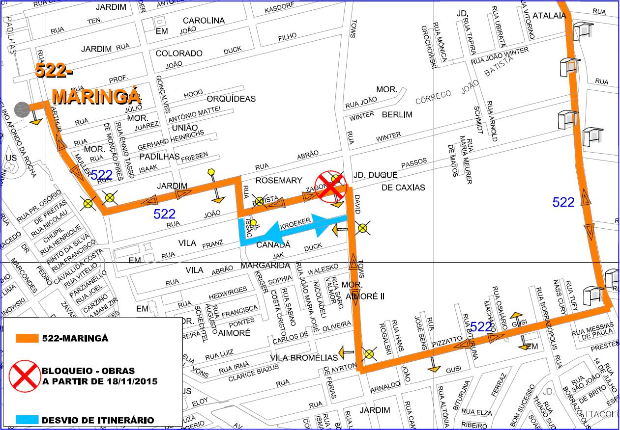 522 - Maringá - desvio de itinerário