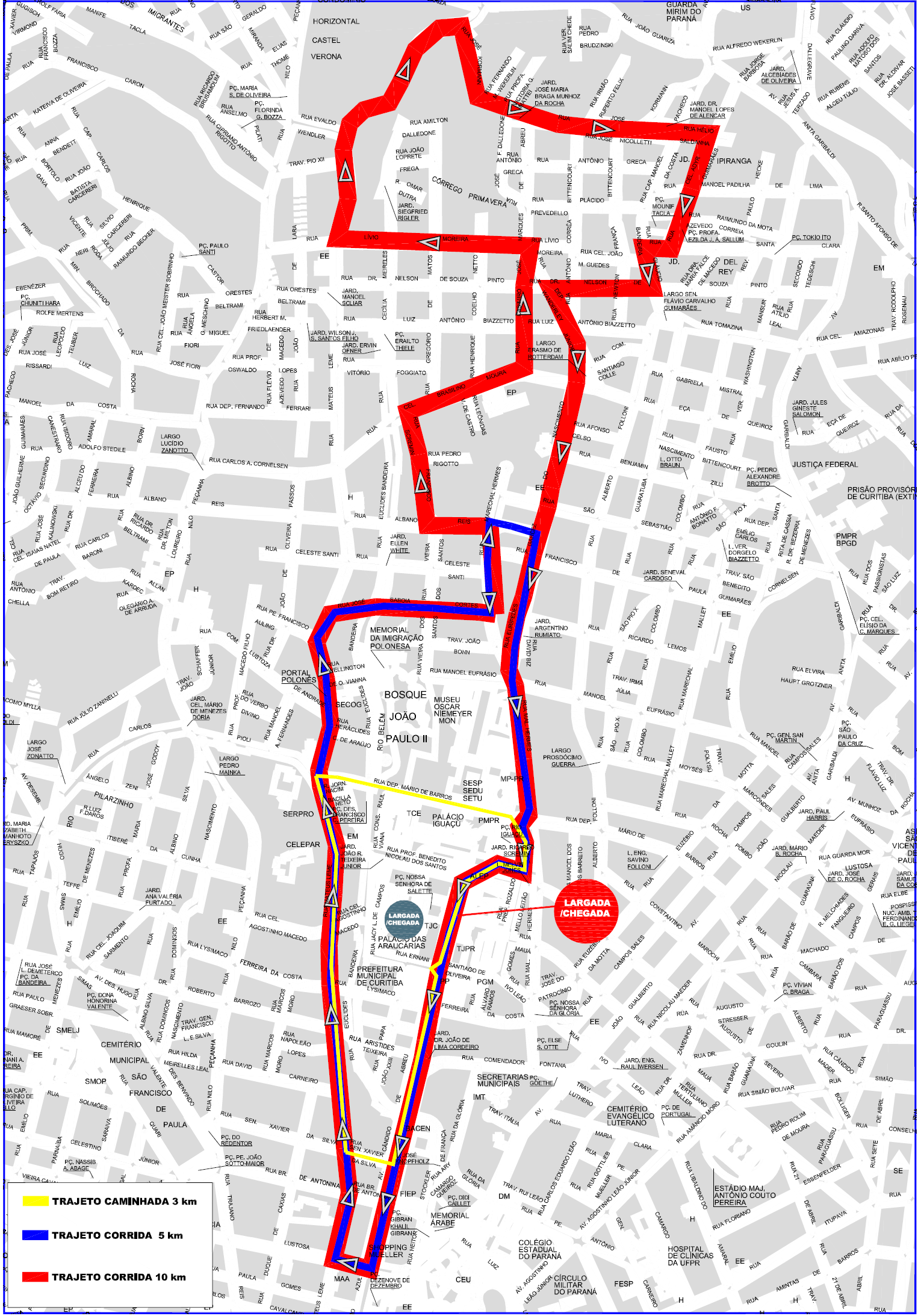 Linhas diversas - desvio de itinerário - Corrida Run The Pink - 09/10