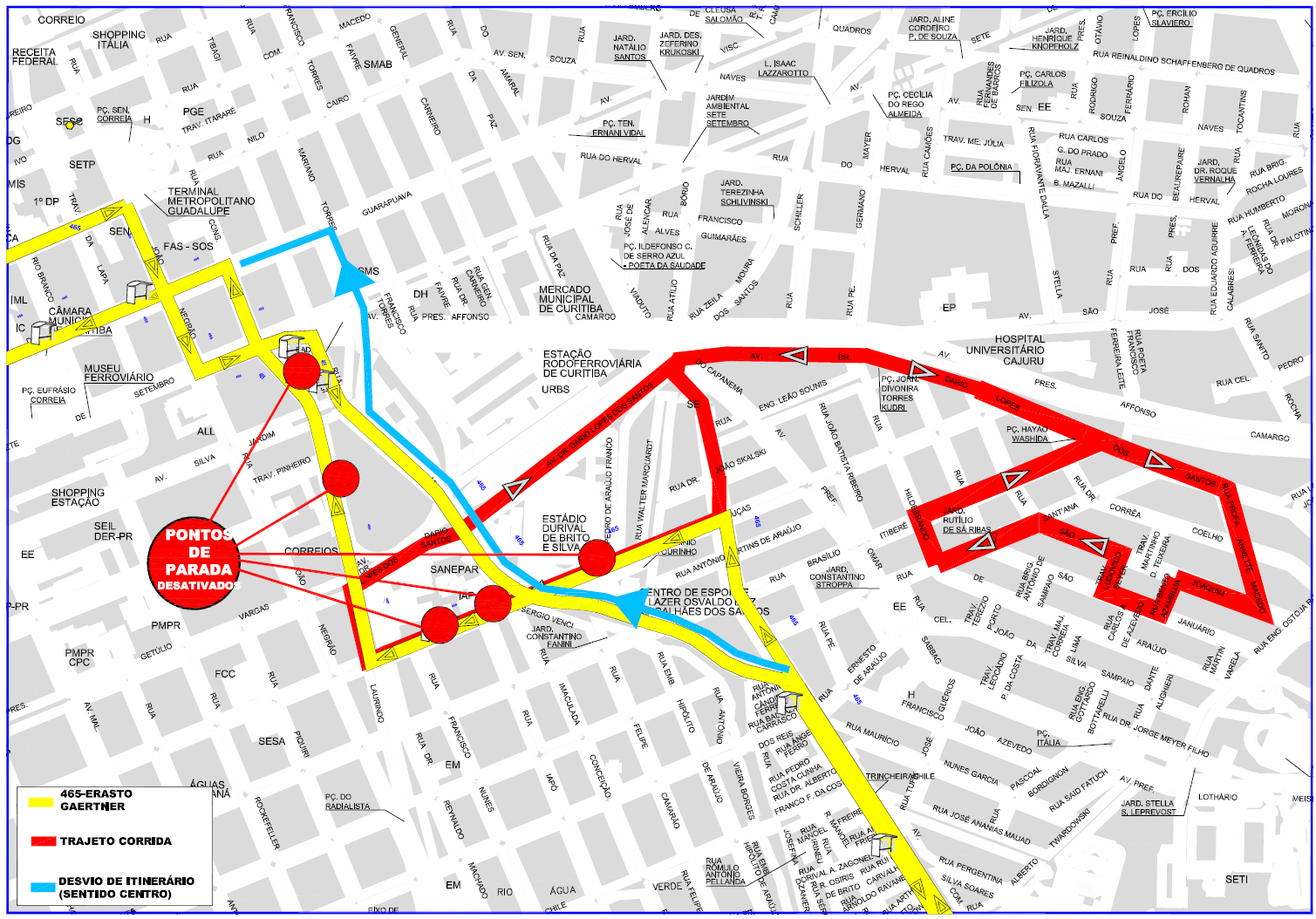 Linha 465-ERASTO GAERTNER - desvio de itinerário - 27/11