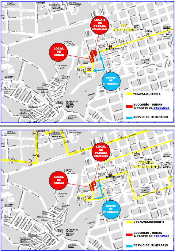 Linhas 760 e 779 - Desvio de itinerário