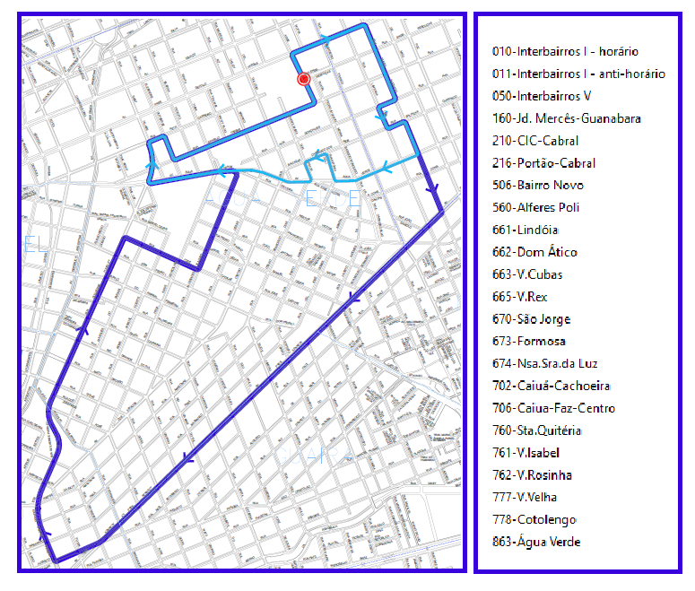 Linhas diversas - Desvio de itinerário - Nissei Run
