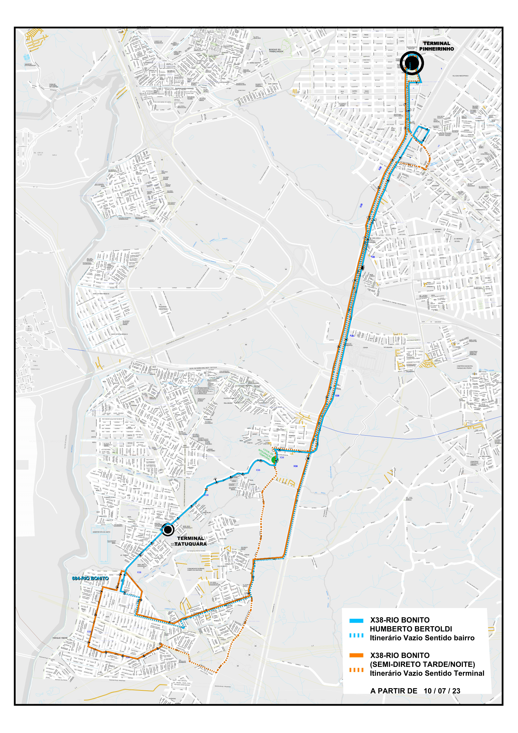 Linha X38 - RIO BONITO - Nova linha em operação