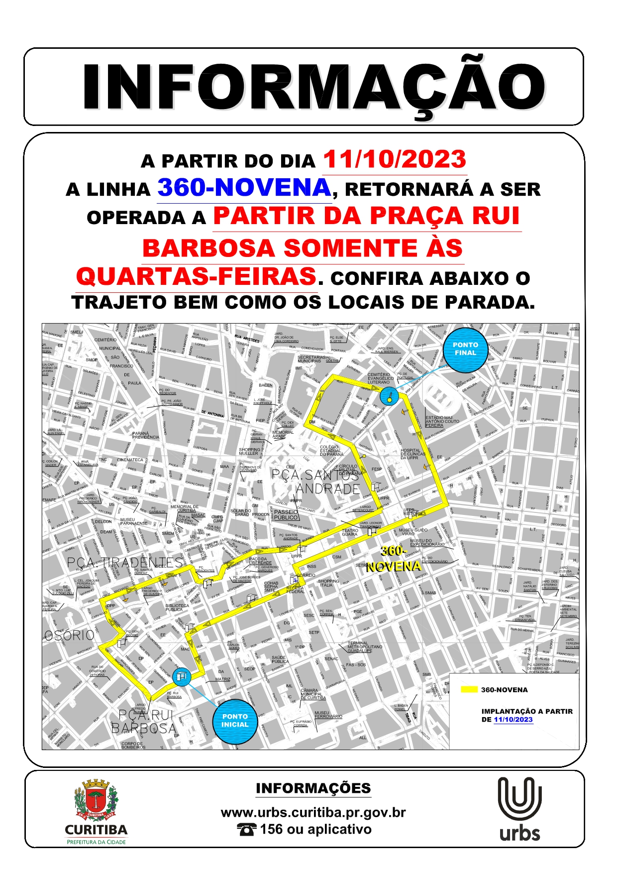 Linha 360 - NOVENA - Retorno à operação