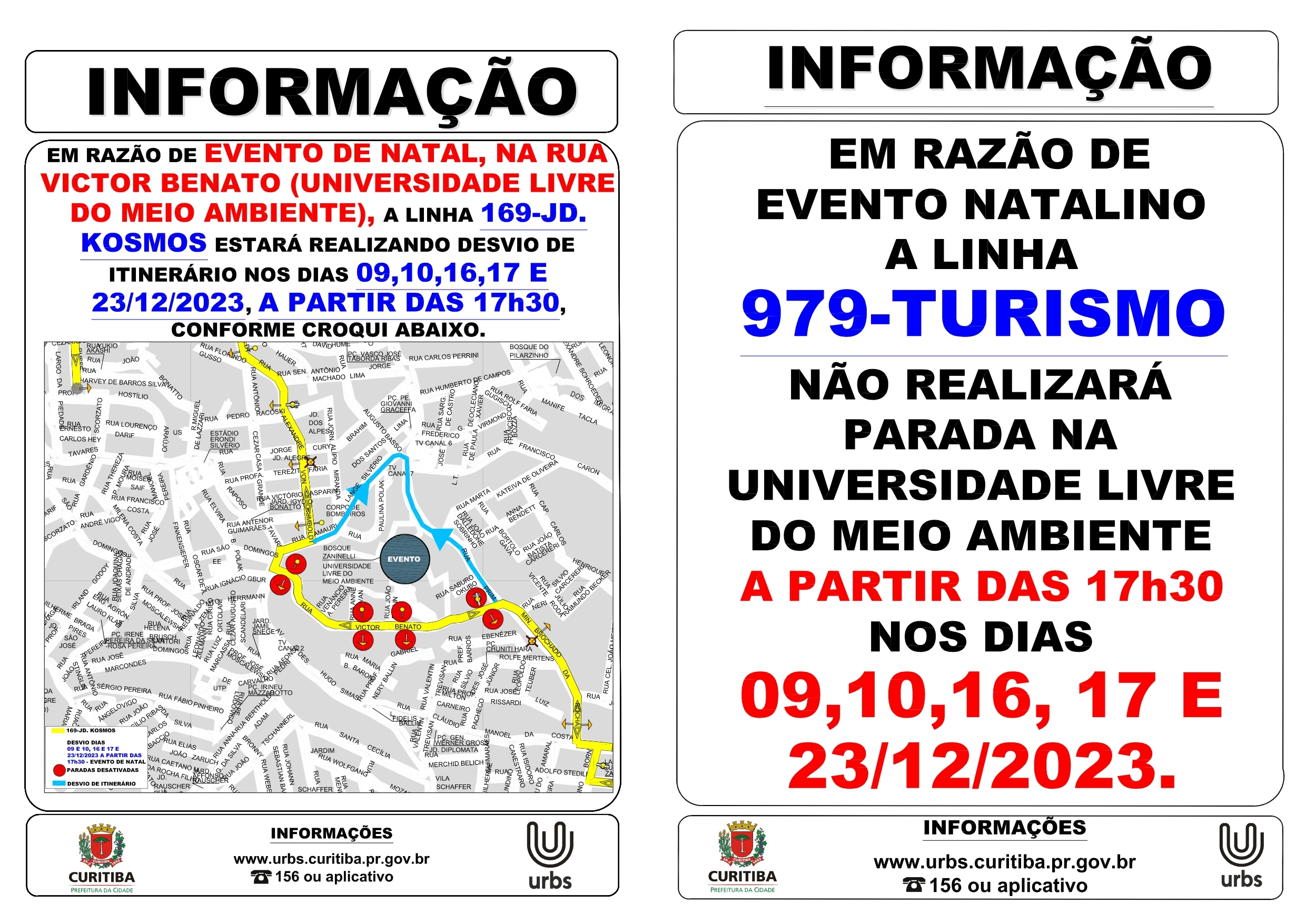 Linhas 169 e 979 - Desvio de itinerário - Floresta Encantada Electrolux
