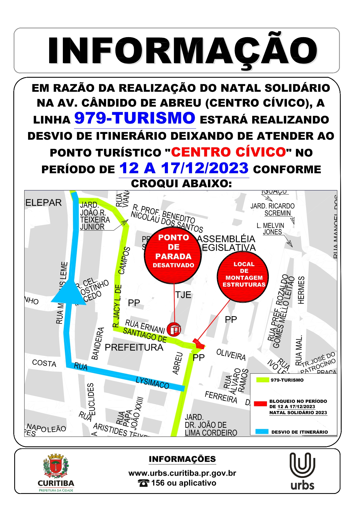 Linha 979 - TURISMO - Desvio de itinerário