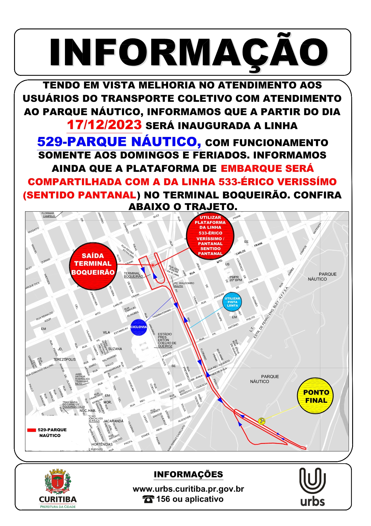 Nova linha 529 - PARQUE NÁUTICO
