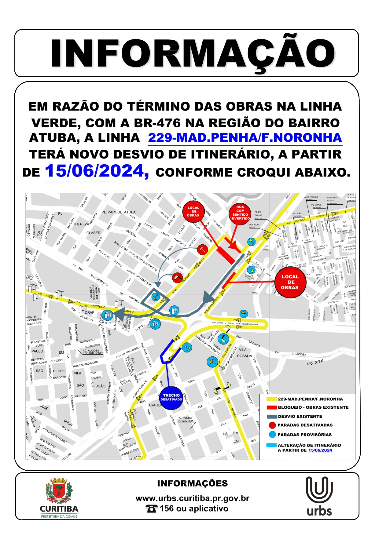 Linha 229 - MAD. PENHA / F. NORONHA - Retorno ao itinerário oficial