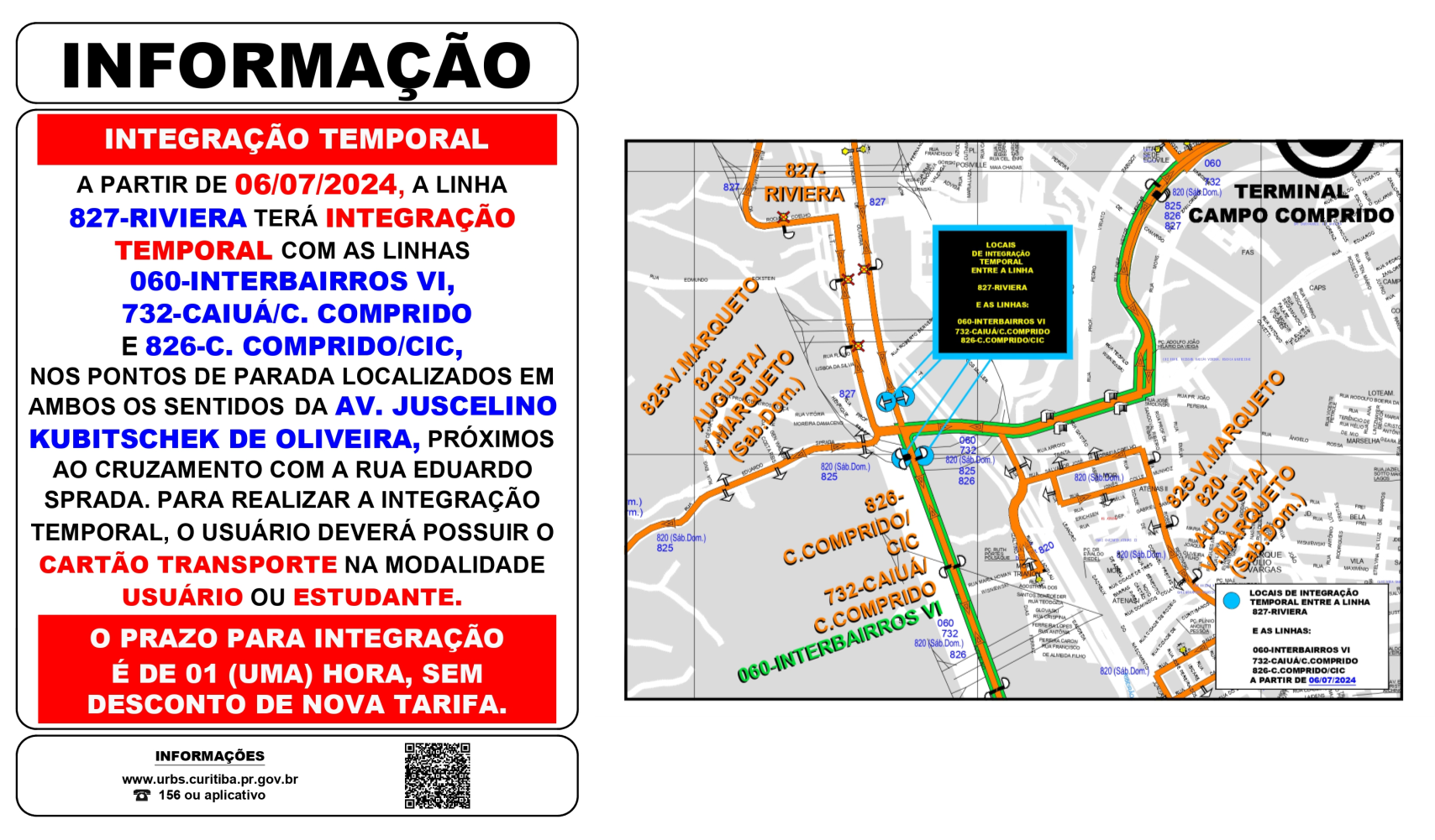 Linhas diversas - Integração temporal
