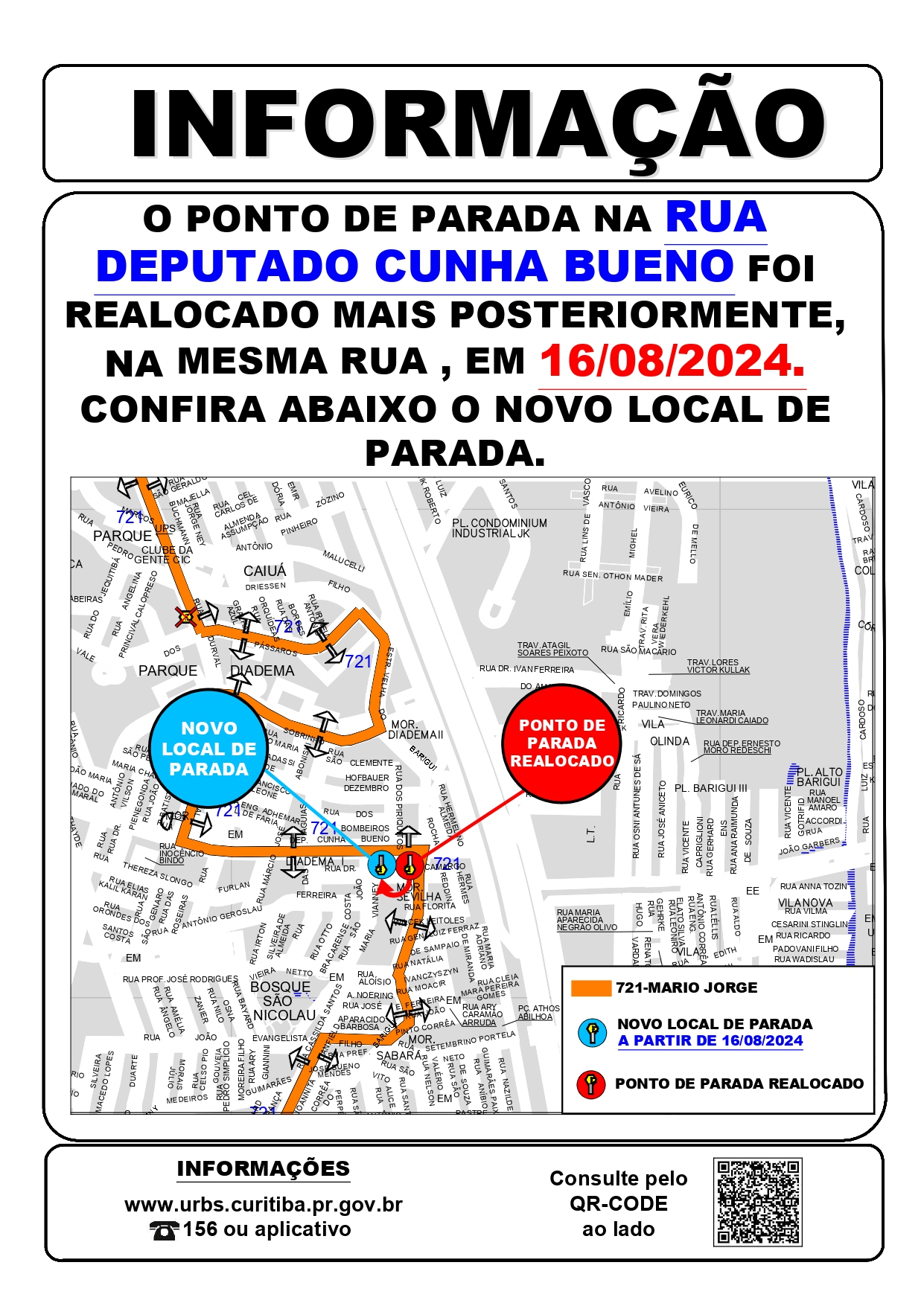 Linha 721 - MÁRIO JORGE - Realocação de ponto