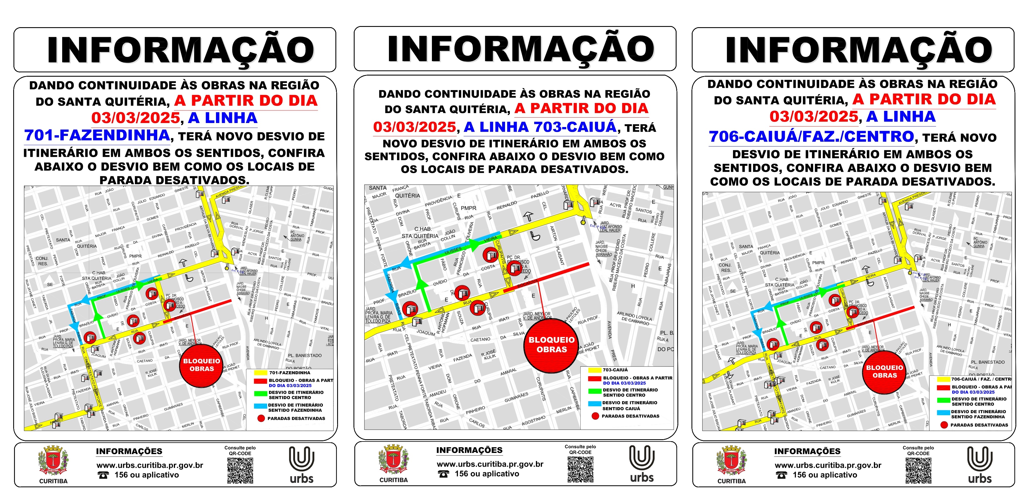 Linhas Diversas - Desvio de Itinerário - 03/03
