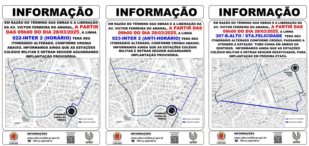 Alteração de Itinerário - Obras Victor Ferreira do Amaral - A partir de 28/03