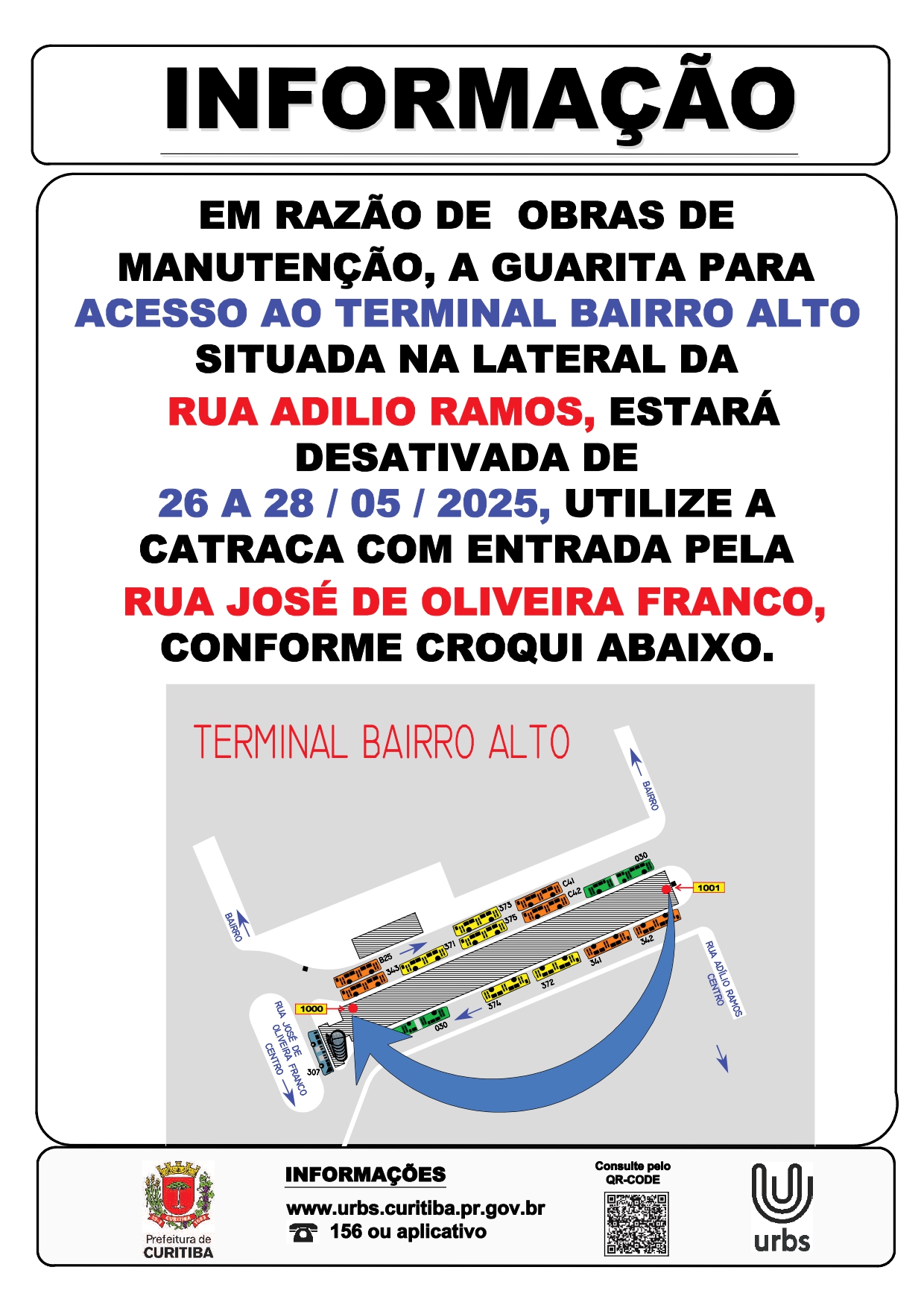 Manutenção de guarita - Terminal Bairro Alto - 26/05 a 30/05