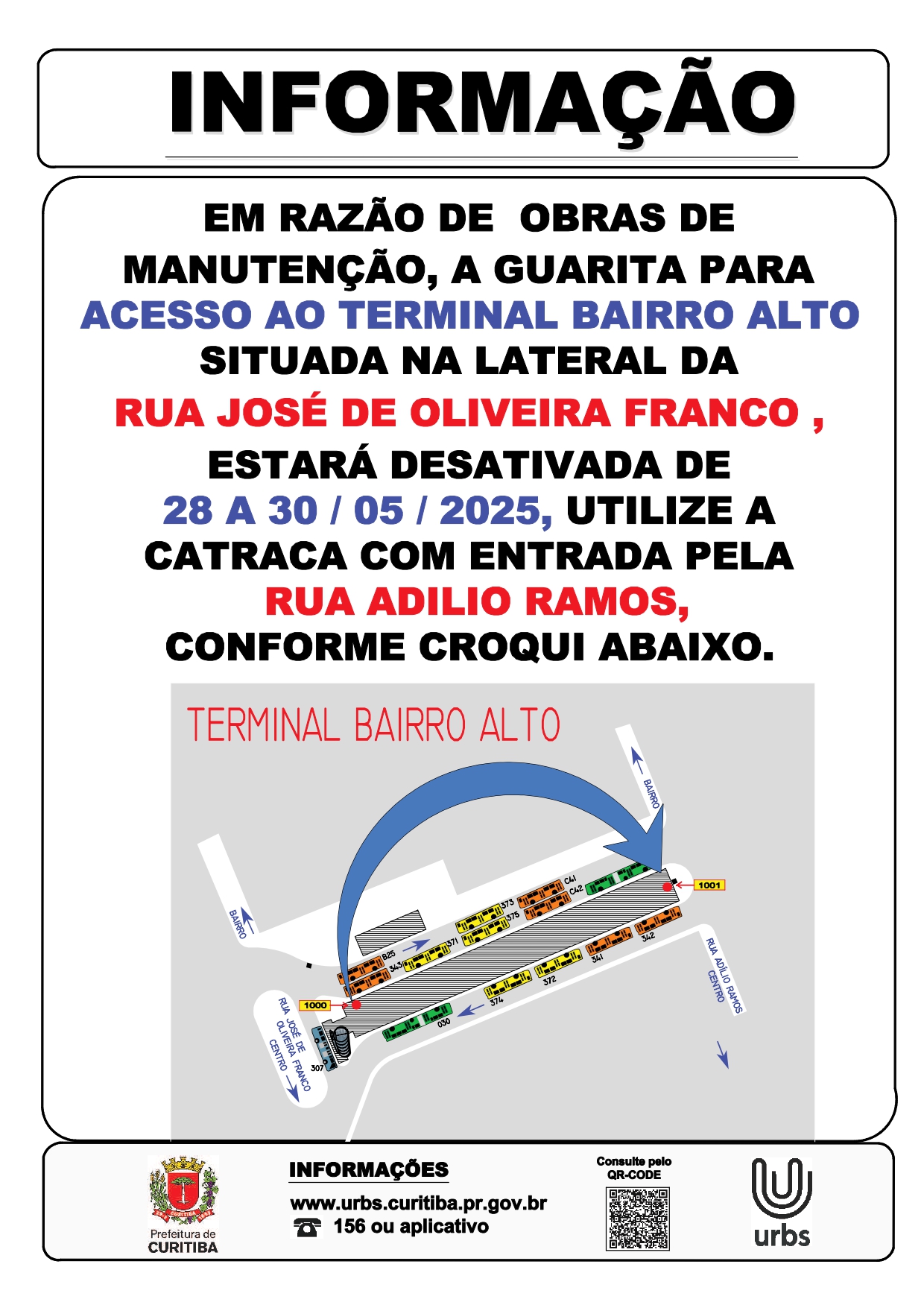 Manutenção de guarita - Terminal Bairro Alto - 28/05 a 30/05