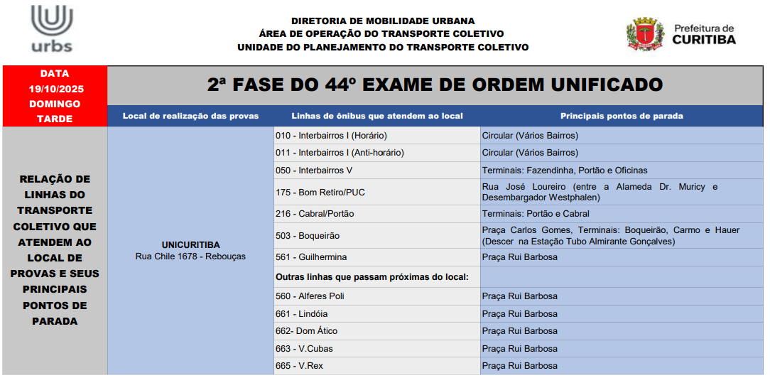 2ª Fase do 44º Exame de Ordem Unificado - OAB - 19/10